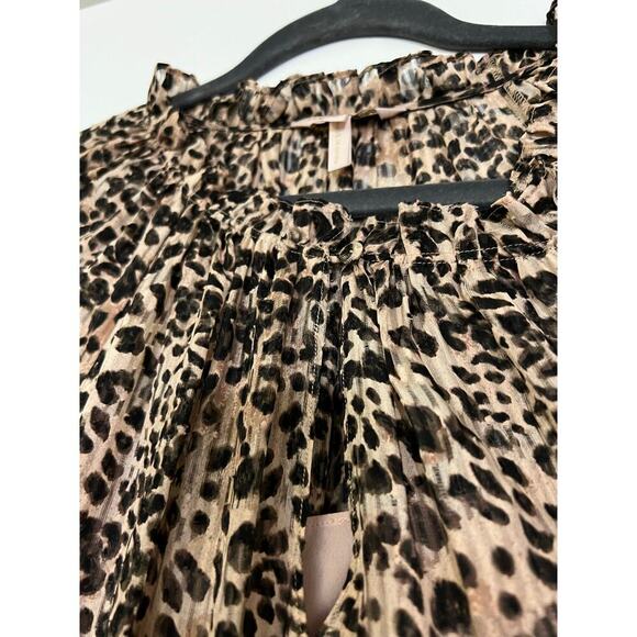 Rebecca Taylor J1701 Klynx Smocked Silk Blend Oat Dress Sz M - Picture 9 of 10